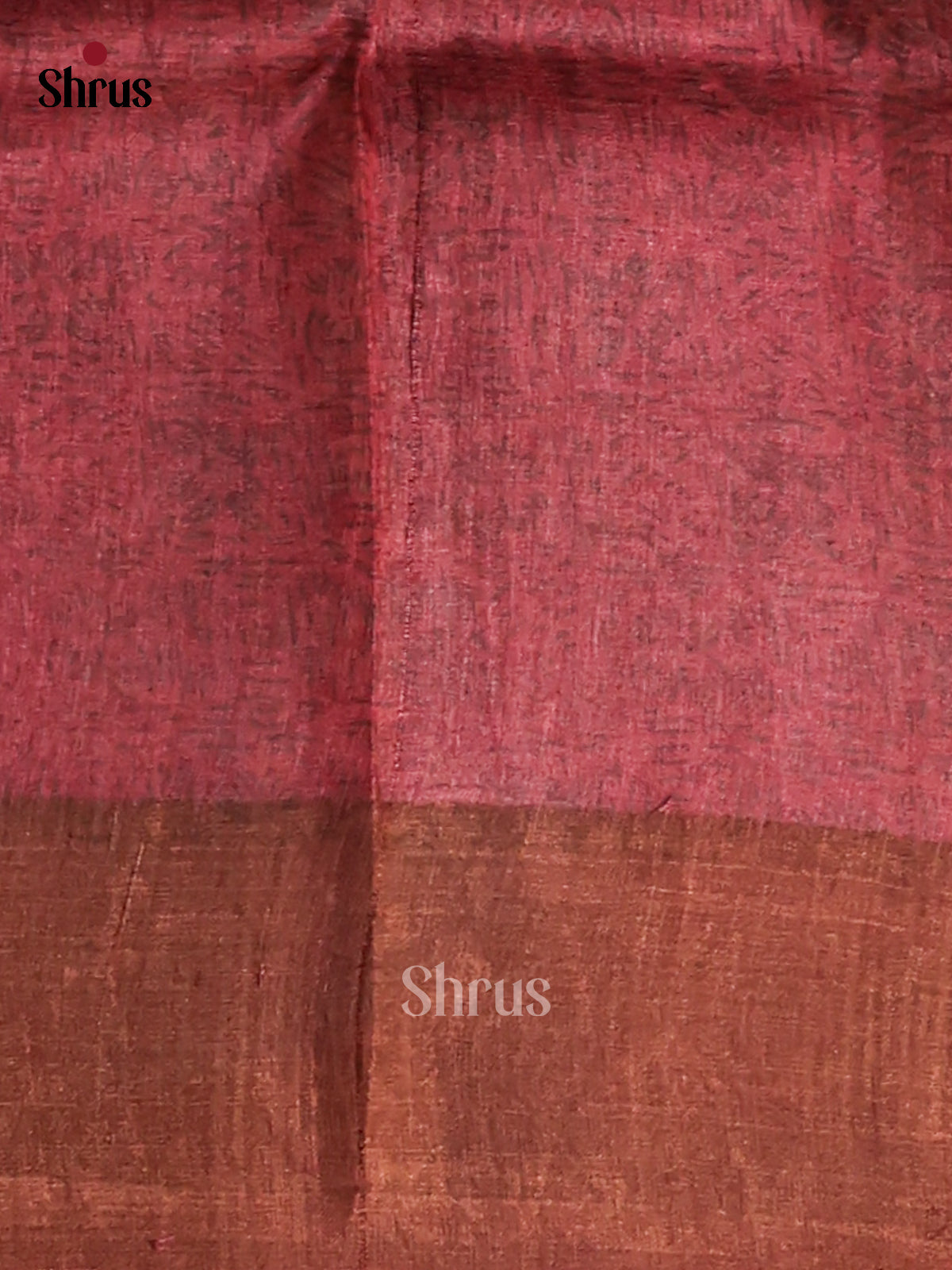 Cream & Maroon - Tussar Saree - Shop on Shrus.com