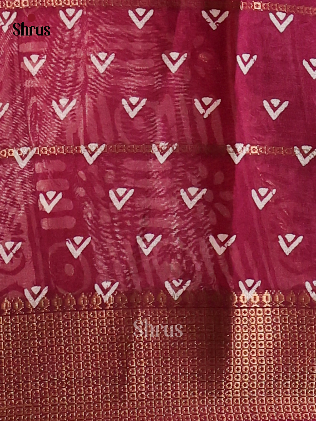Maroon - Semi Crepe Saree - Shop on Shrus.com