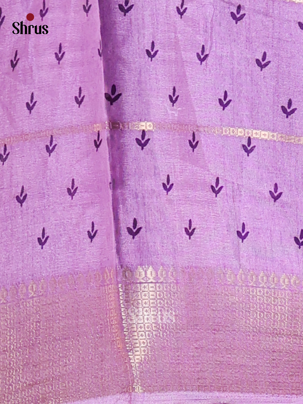 Lavender- Semi Crepe Saree - Shop on Shrus.com