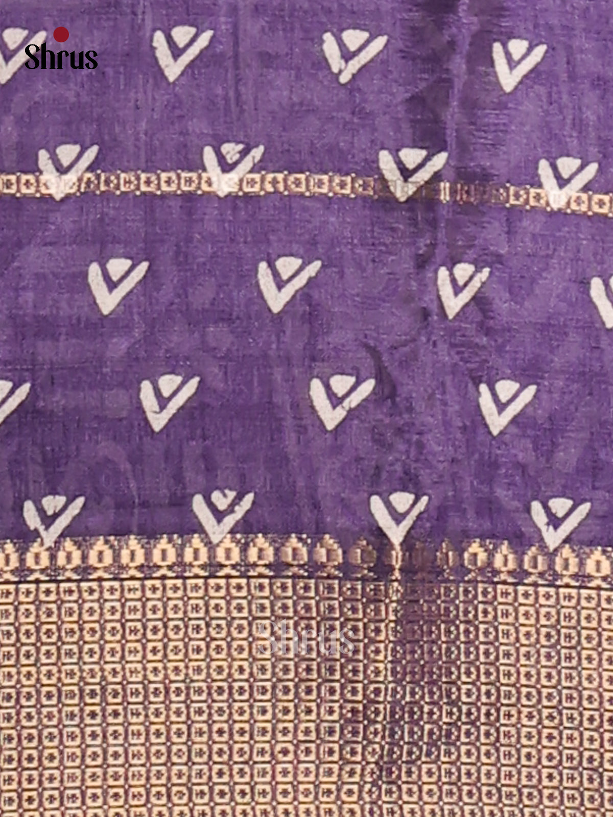 Lavender - Semi Crepe Saree - Shop on Shrus.com