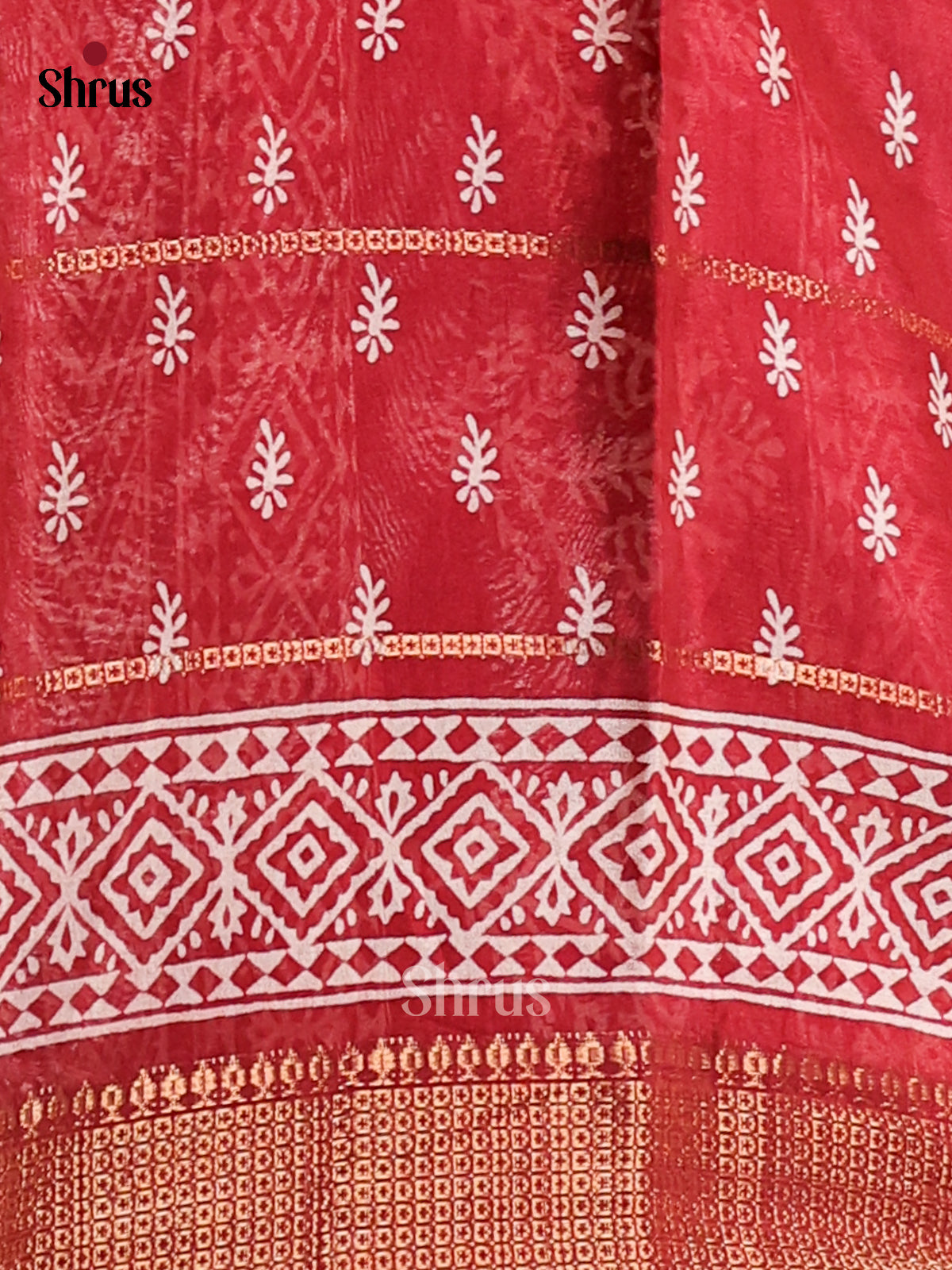 Maroon- Semi Crepe Saree - Shop on Shrus.com