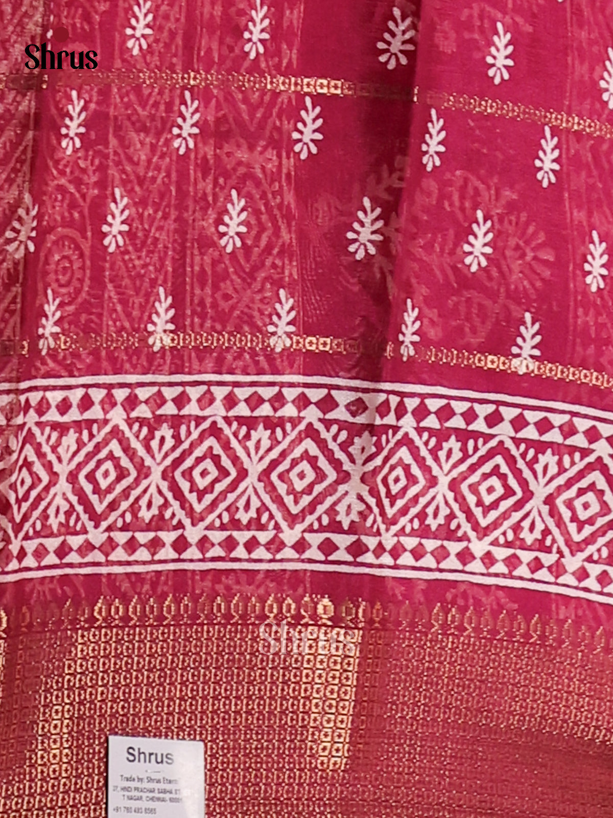 Maroon - Semi Crepe Saree - Shop on Shrus.com
