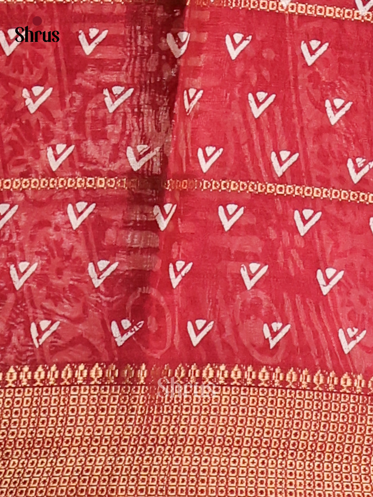 Maroon- Semi Crepe Saree - Shop on Shrus.com