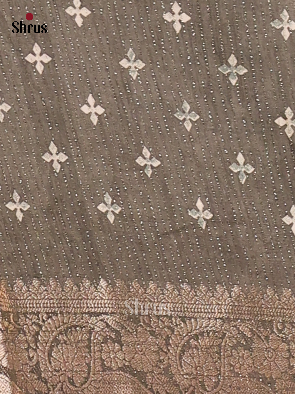 Chutney Green - Semi Crepe Saree - Shop on Shrus.com