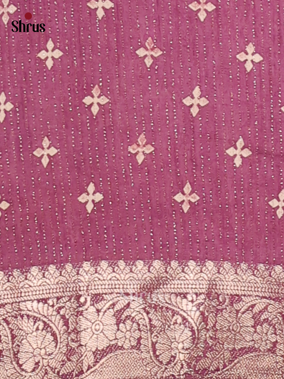 Purple - Semi Crepe Saree - Shop on Shrus.com
