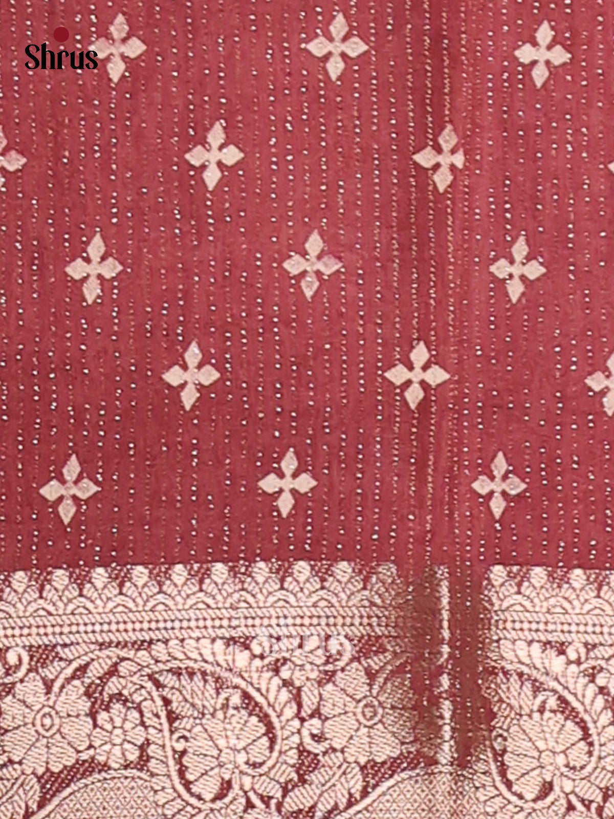 Brown - Semi Crepe Saree - Shop on Shrus.com