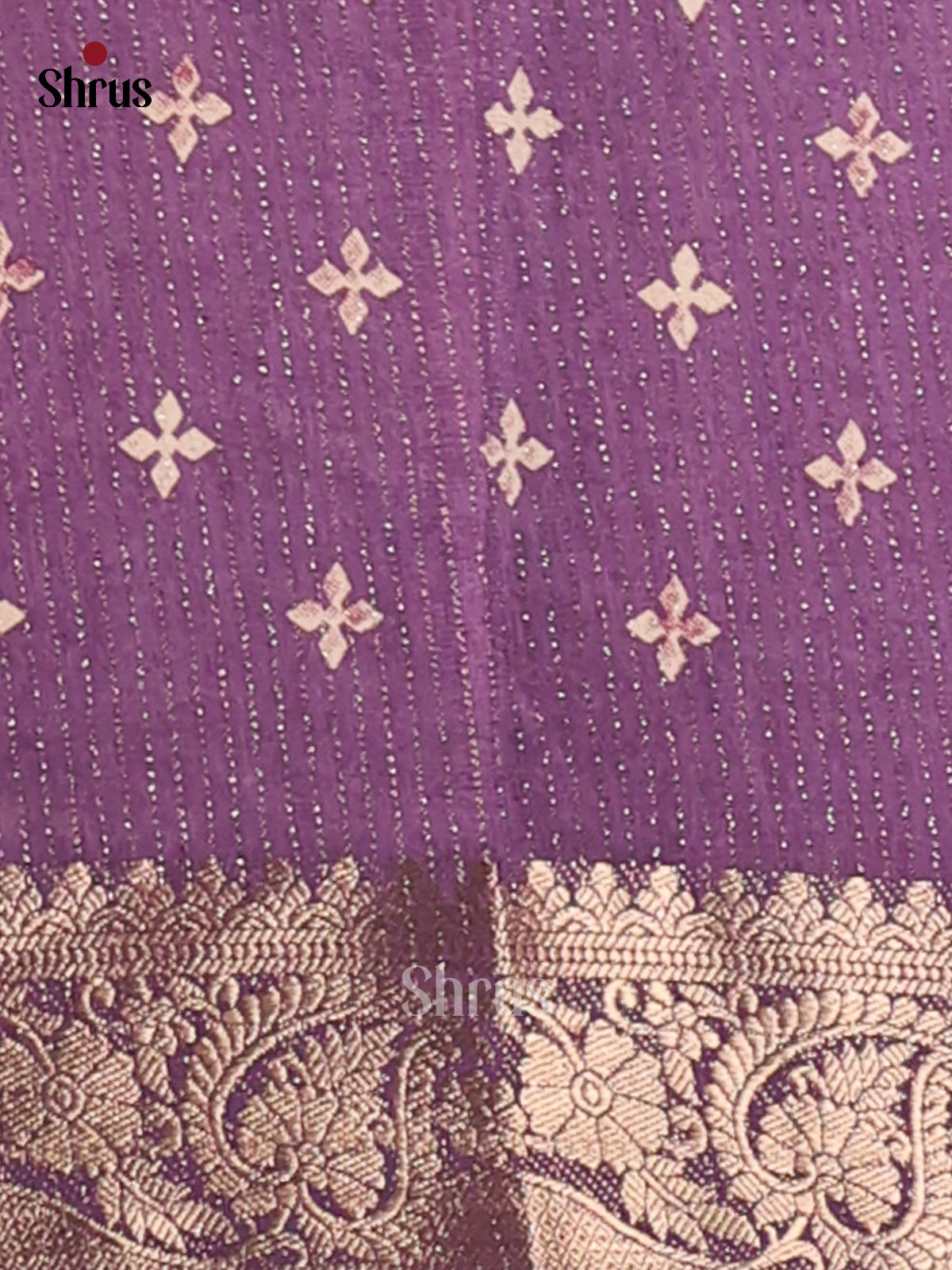 lavender - Semi Crepe Saree - Shop on Shrus.com