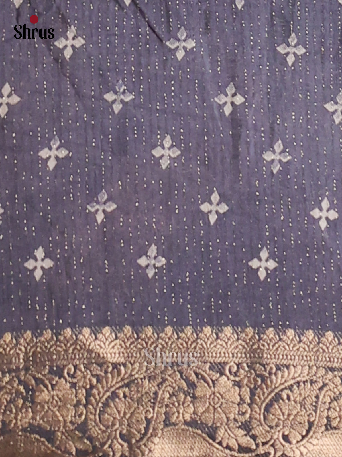 Grey - Semi Crepe Saree - Shop on Shrus.com