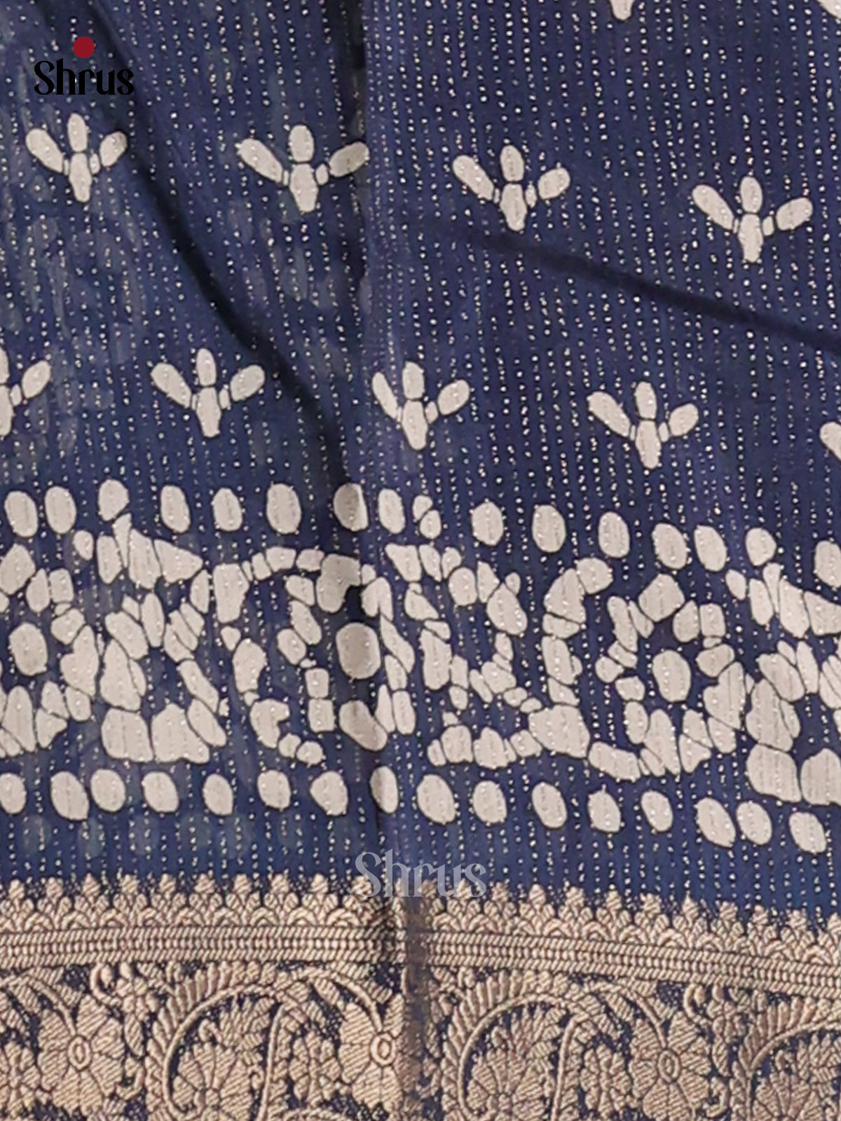 Blue - Semi Crepe Saree - Shop on Shrus.com