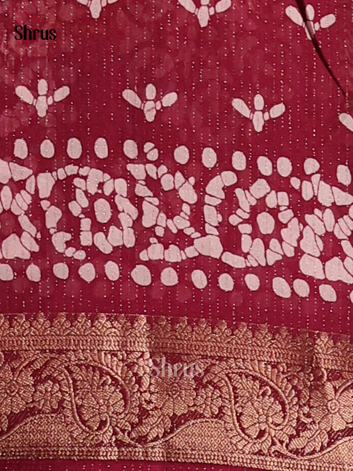 Maroon - Semi Crepe Saree - Shop on Shrus.com
