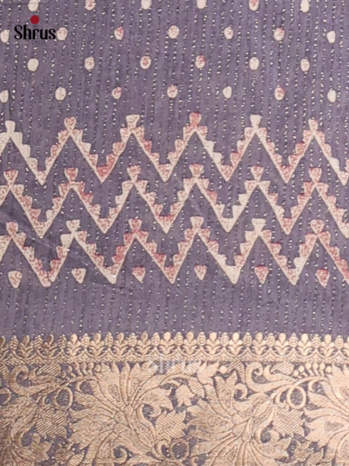 Lavender- Semi Crepe Saree - Shop on Shrus.com