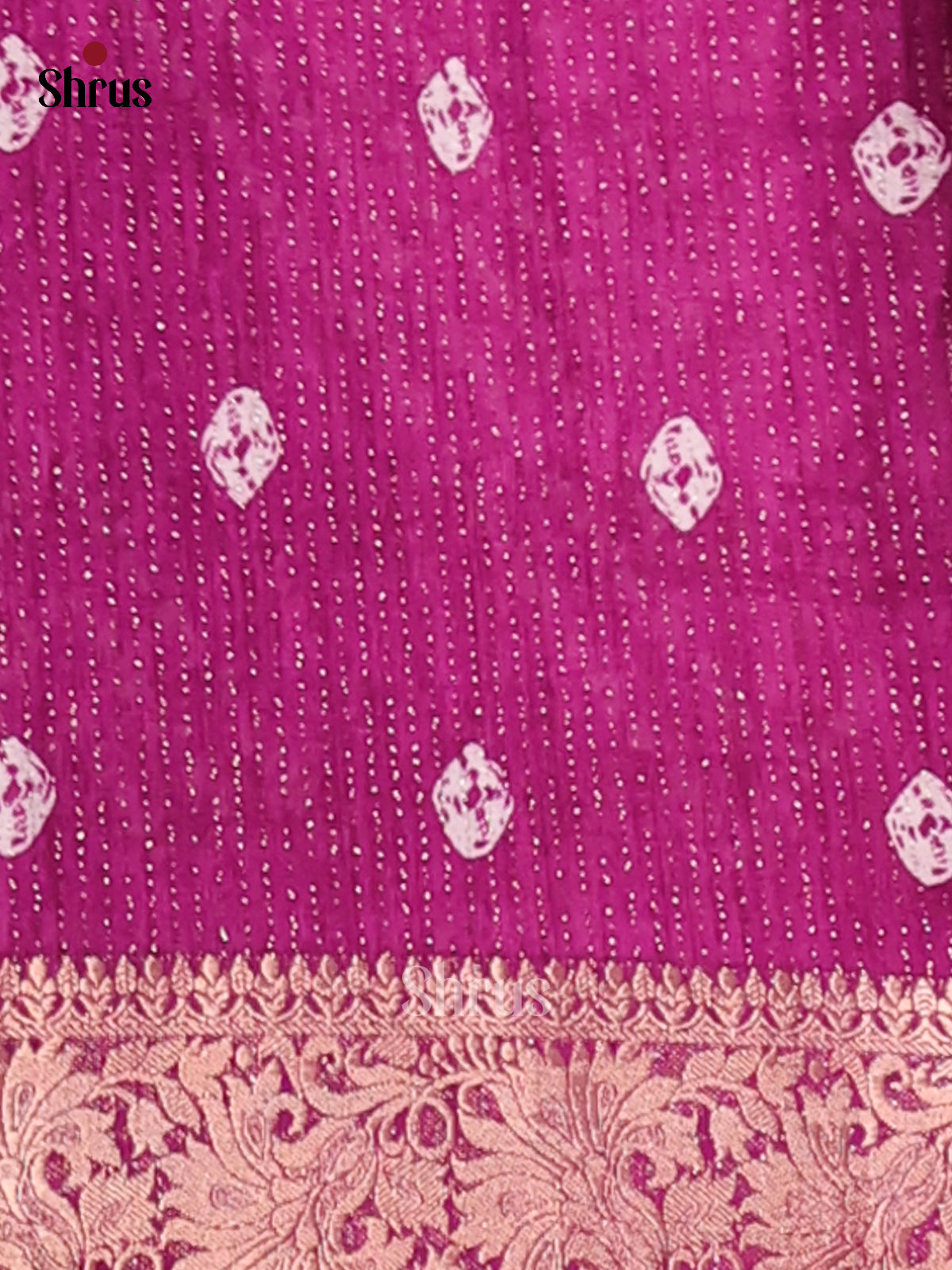 Purple - Semi Crepe Saree - Shop on Shrus.com