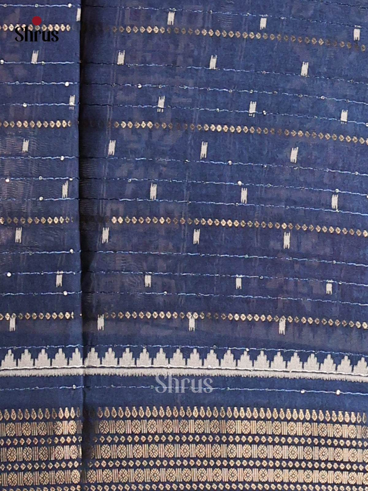 Blue - Semi Crepe Saree - Shop on Shrus.com