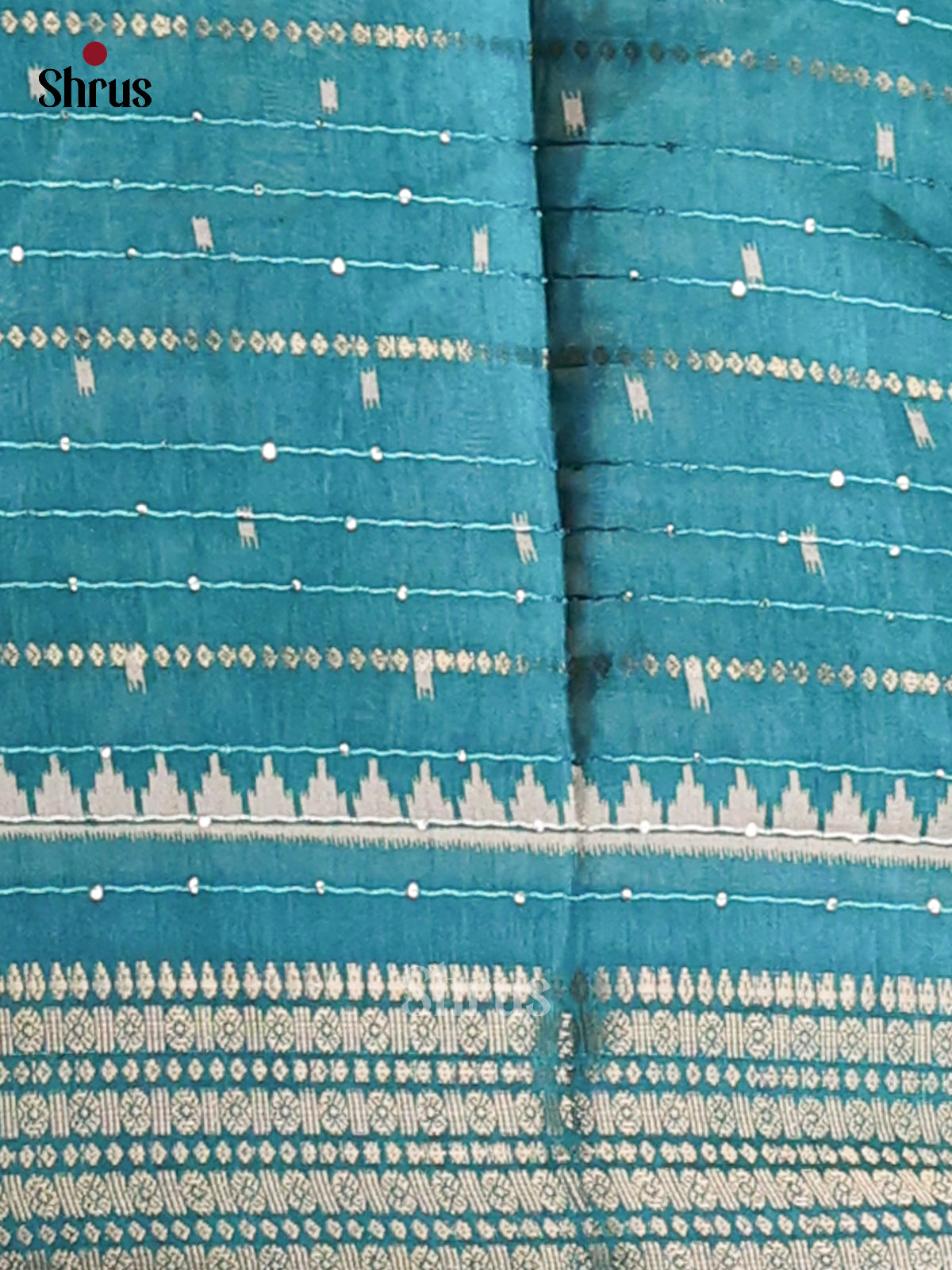 Blue - Semi Crepe Saree - Shop on Shrus.com