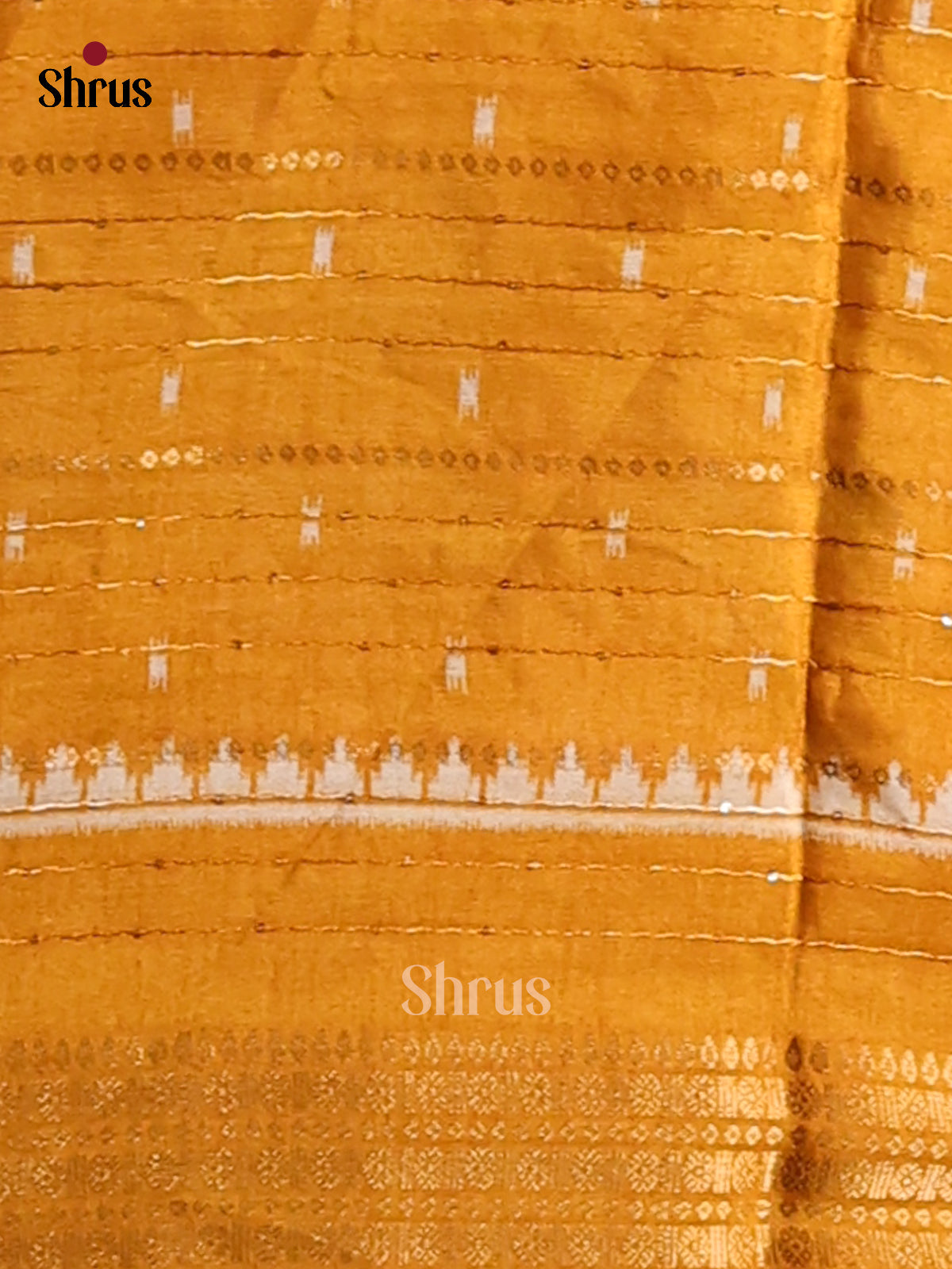 Mustard - Semi Crepe Saree - Shop on Shrus.com