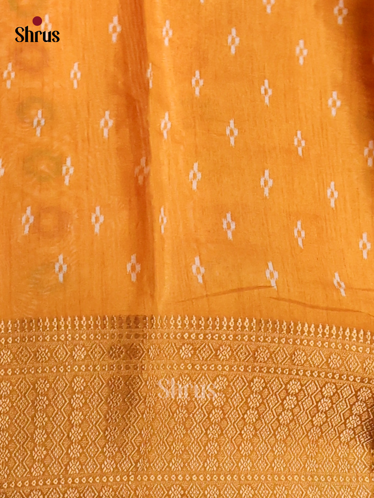 Mustard - Semi Crepe Saree - Shop on Shrus.com