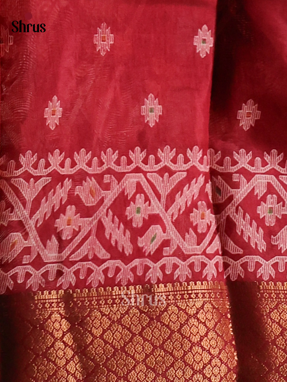 Maroon - Semi Crepe Saree - Shop on Shrus.com