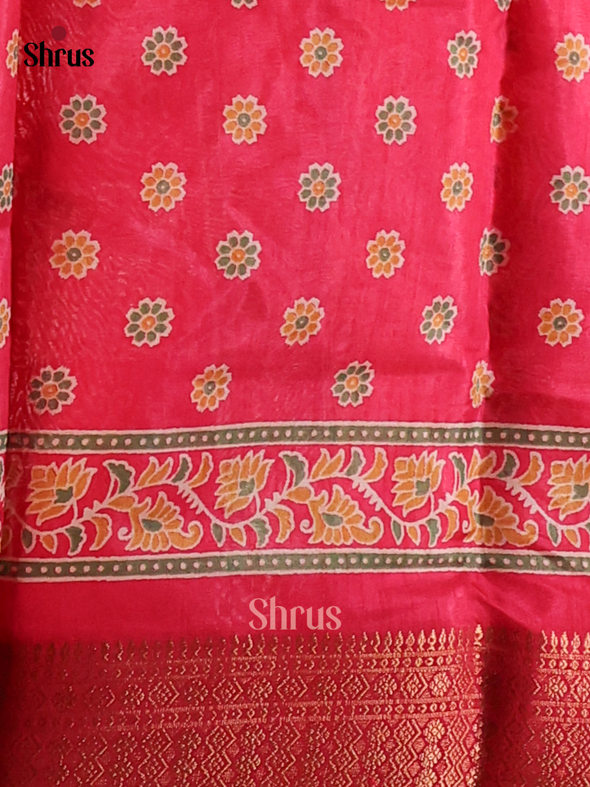 Pink - Semi Crepe Saree - Shop on Shrus.com