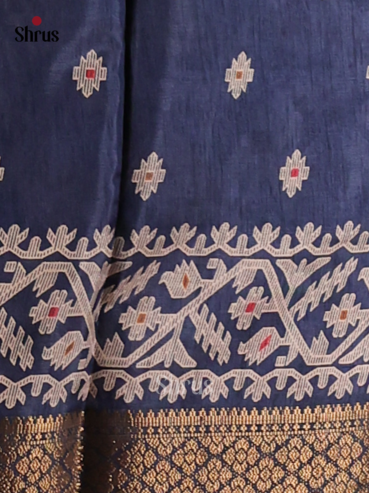Blue - Semi Crepe Saree - Shop on Shrus.com