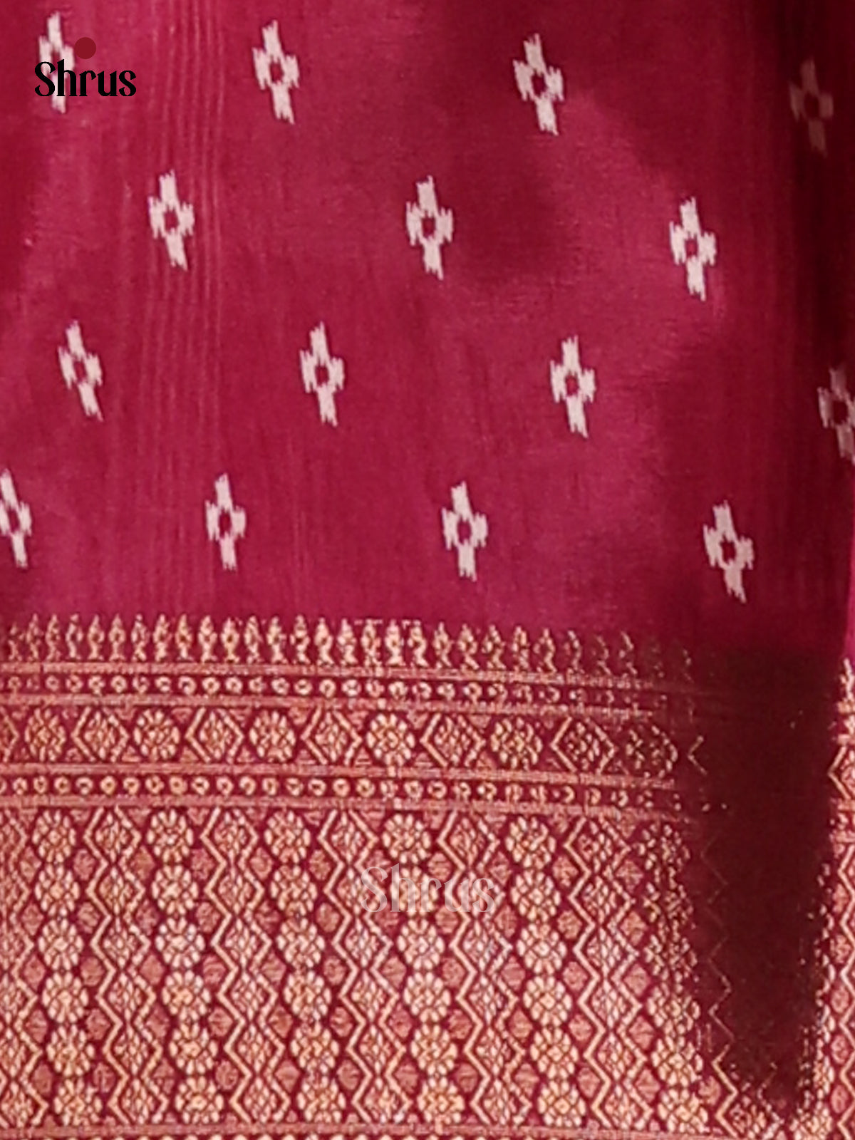 Maroon - Semi Crepe Saree - Shop on Shrus.com