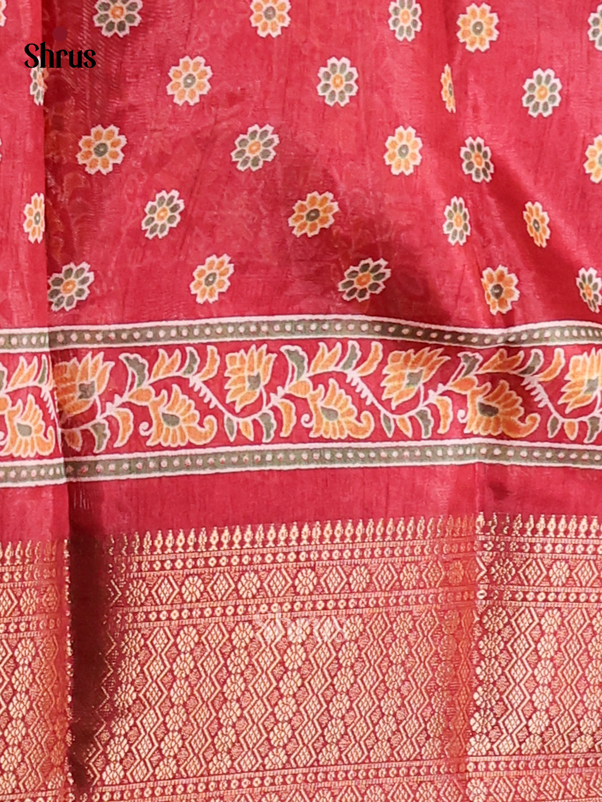 Maroon - Semi Crepe Saree - Shop on Shrus.com