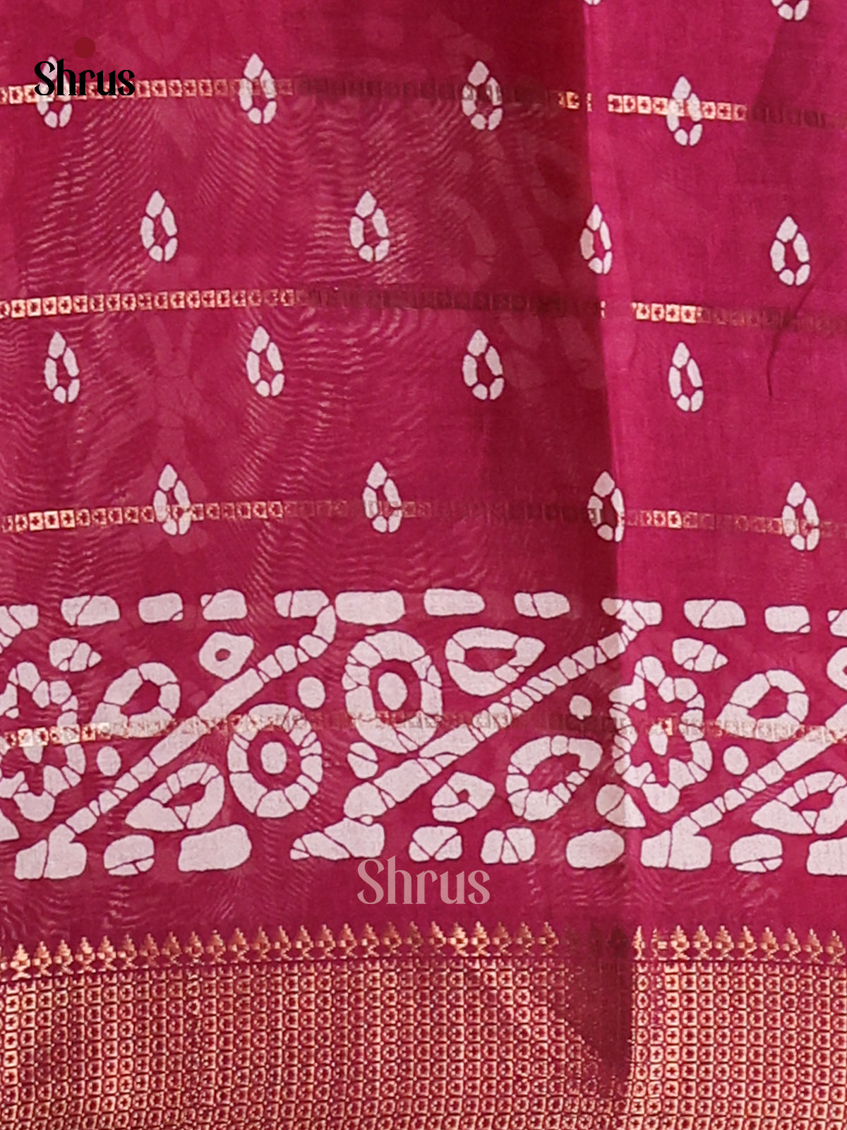 Maroon - Semi Crepe Saree - Shop on Shrus.com