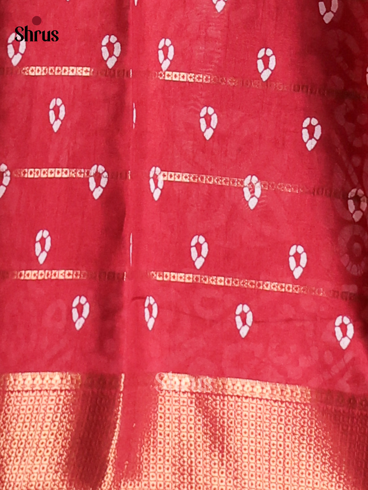 Maroon- Semi Crepe Saree - Shop on Shrus.com
