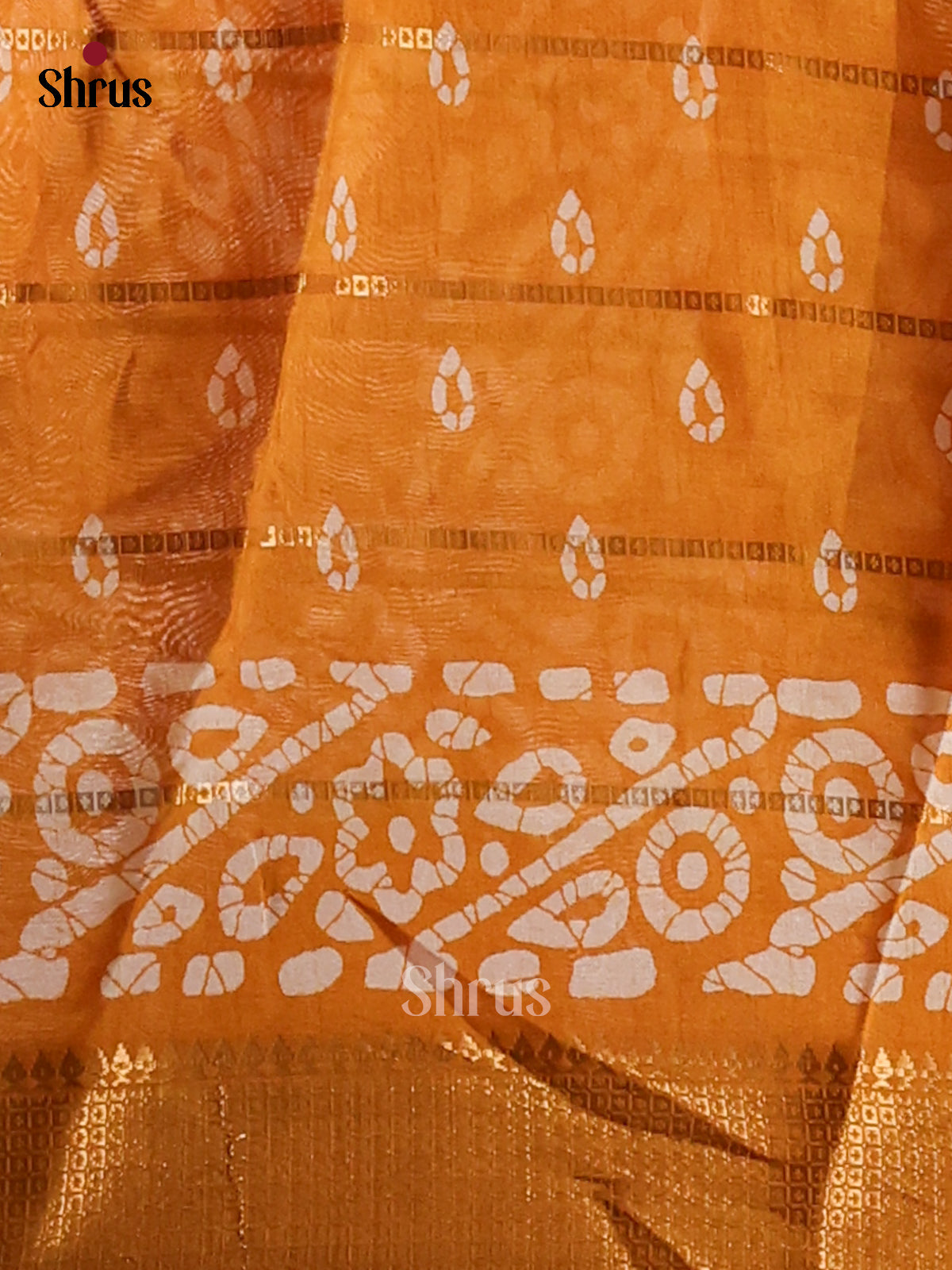 Mustard - Semi Crepe Saree - Shop on Shrus.com