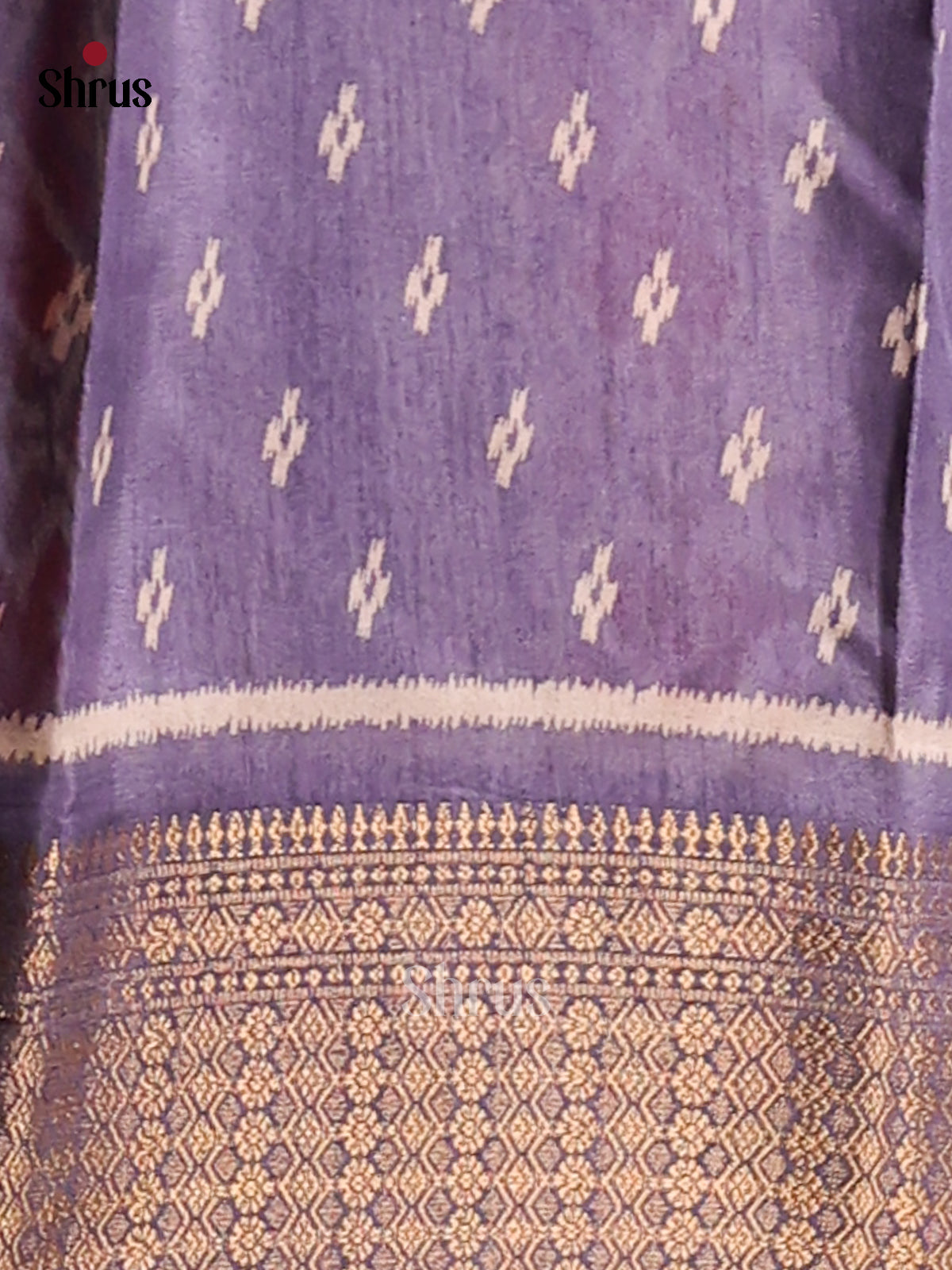 Dark Lavender - Semi Crepe Saree - Shop on Shrus.com