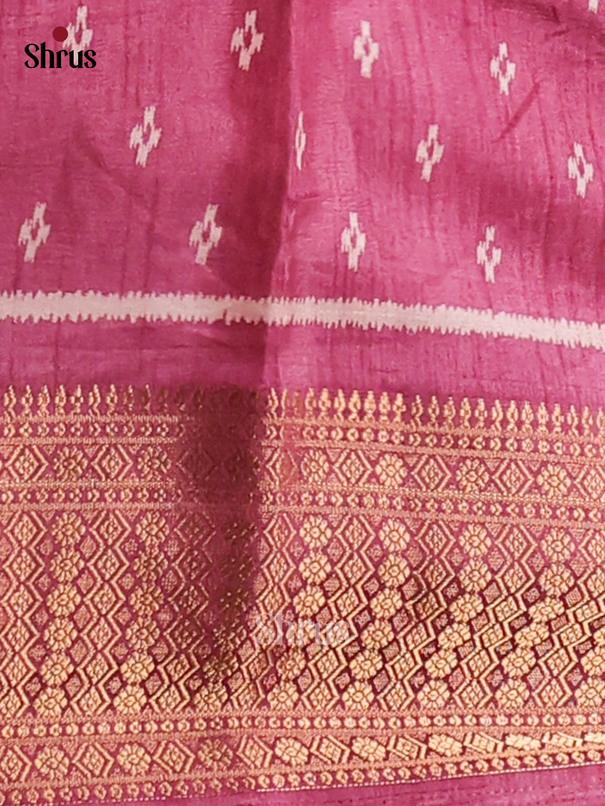 Maroon - Semi Crepe Saree - Shop on Shrus.com