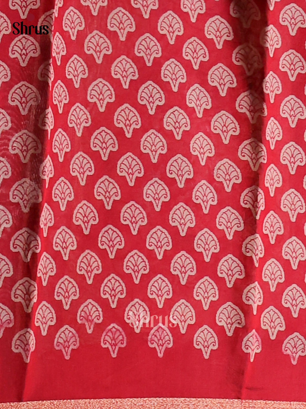 Black & Red - Semi Crepe Saree - Shop on Shrus.com