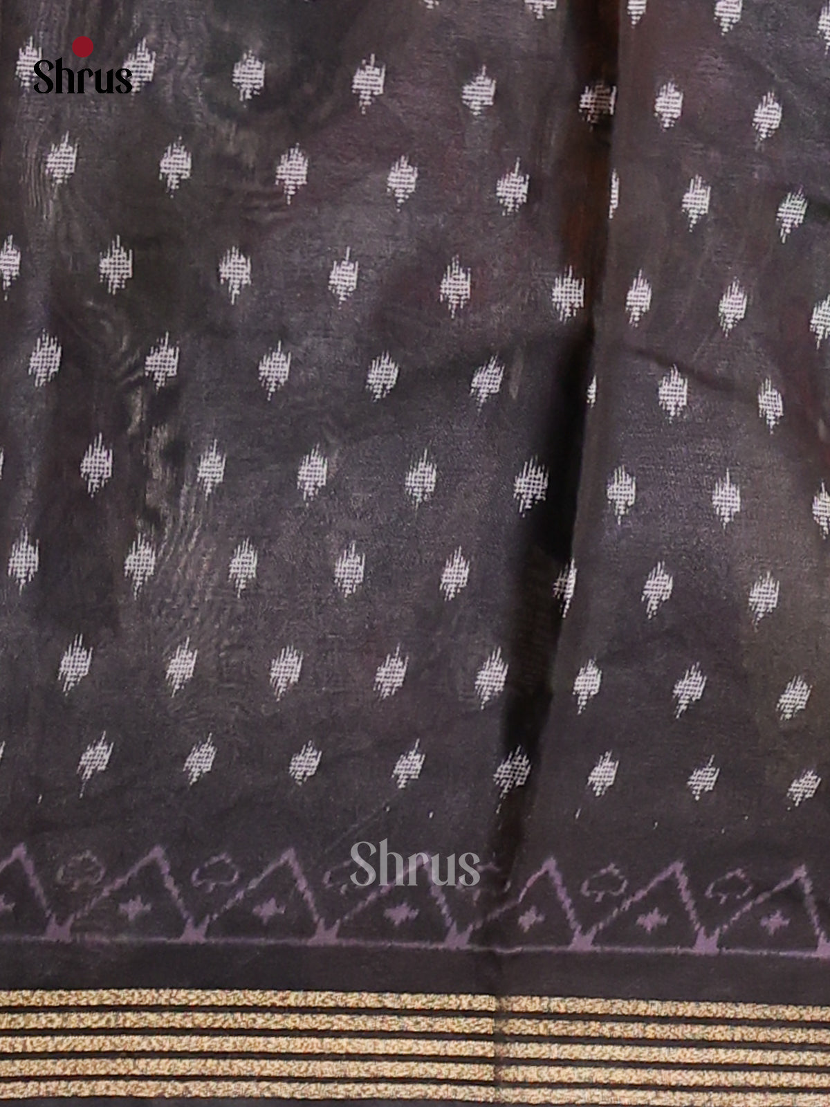 Lavender & Black - Semi Crepe Saree - Shop on Shrus.com