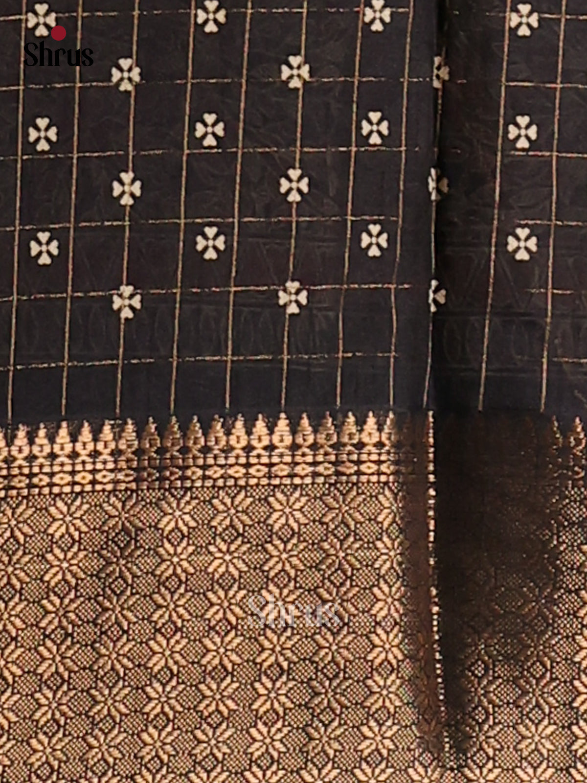 Black - Semi Crepe Saree - Shop on Shrus.com