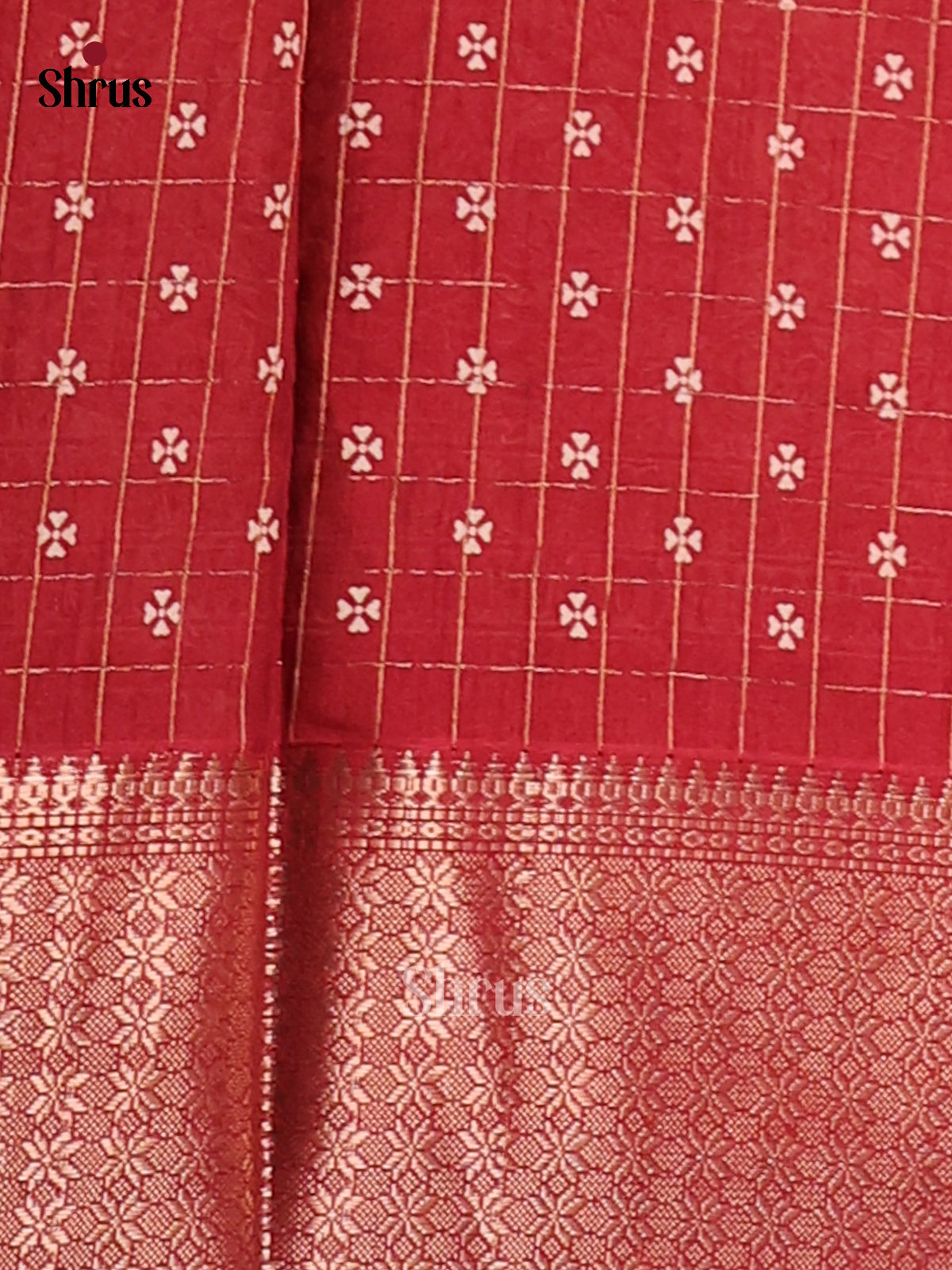 Maroon - Semi Crepe Saree - Shop on Shrus.com