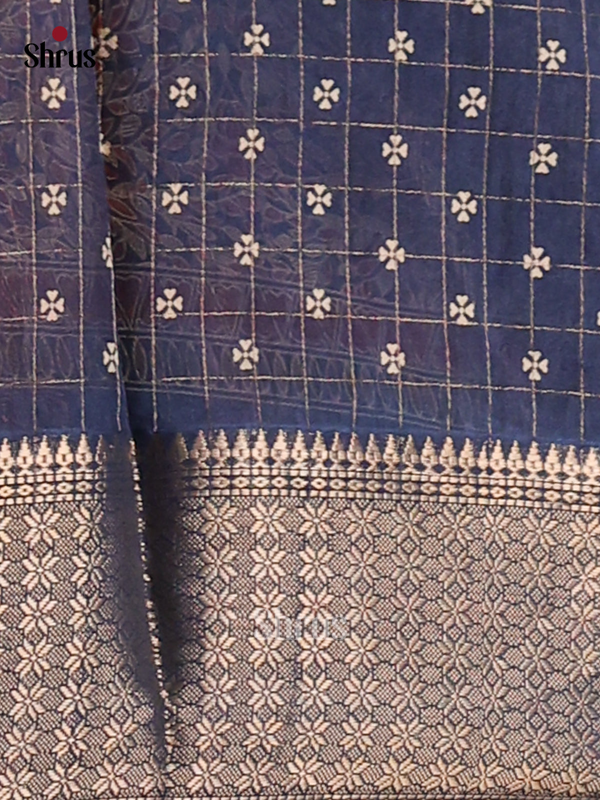 Blue - Semi Crepe Saree - Shop on Shrus.com