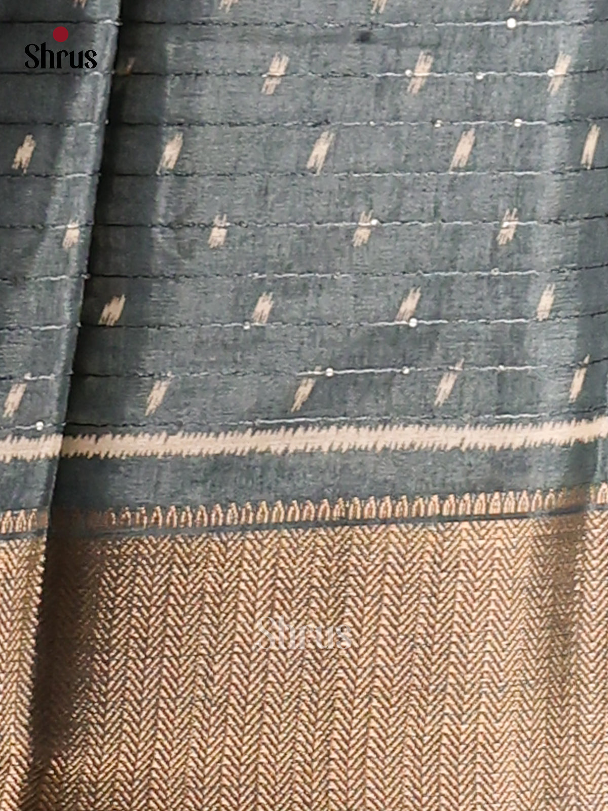 Grey - Semi Crepe Saree - Shop on Shrus.com