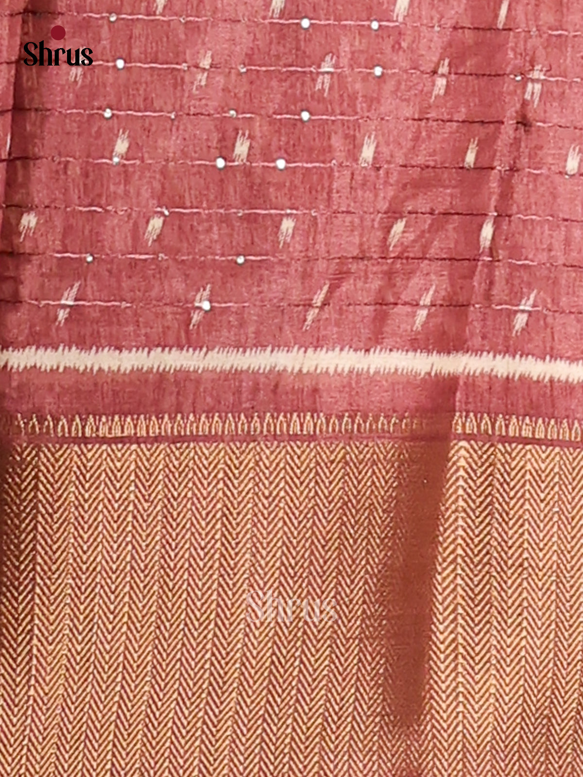 Brown - Semi Crepe Saree - Shop on Shrus.com