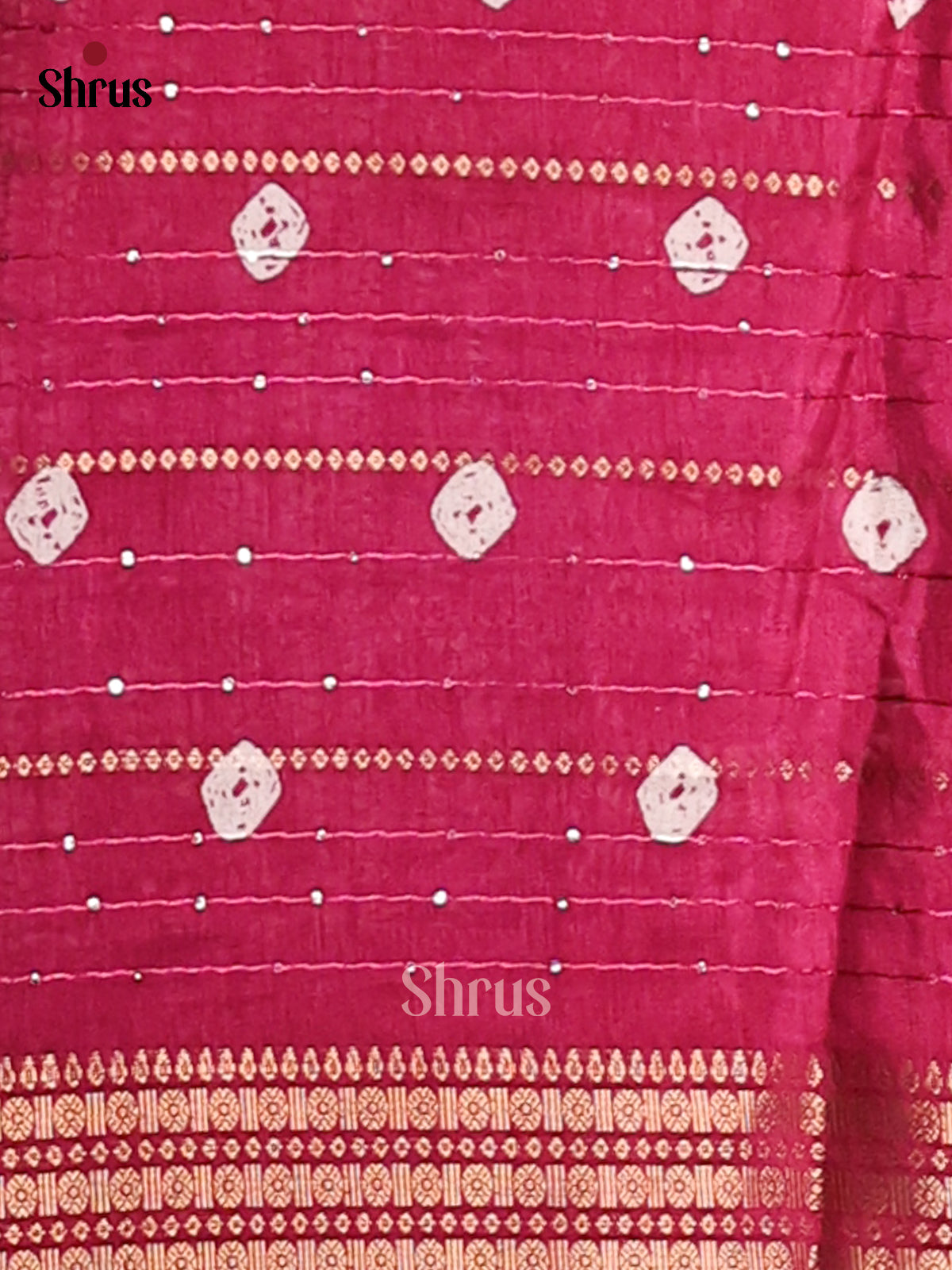 Maroon - Semi Crepe Saree - Shop on Shrus.com