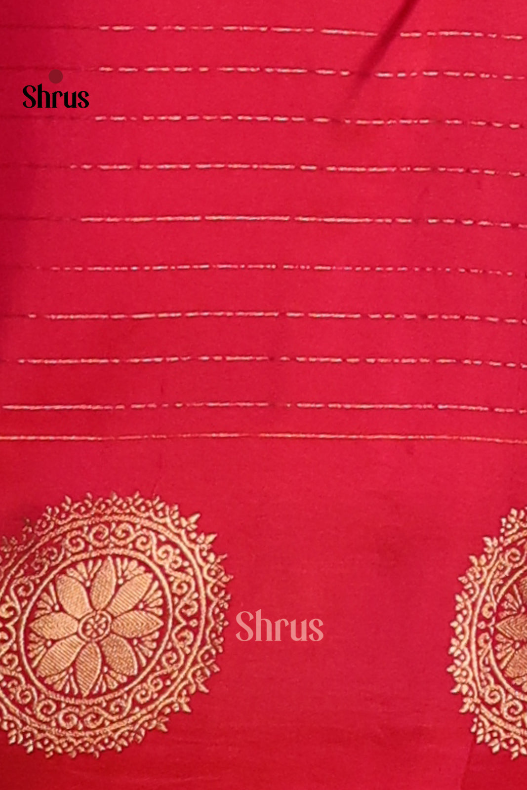 Classic Green Soft Silk Saree with zari checks, peacock buttas ,contrast red brocade pallu - Shop on Shrus.com