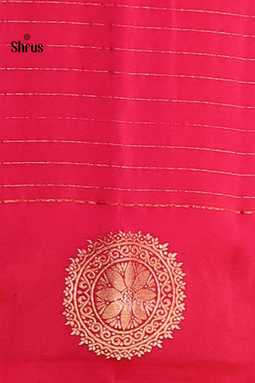 Gorgeous Beige Soft Silk Saree with zari checks, peacock buttas ,contrast red brocade pallu - Shop on Shrus.com