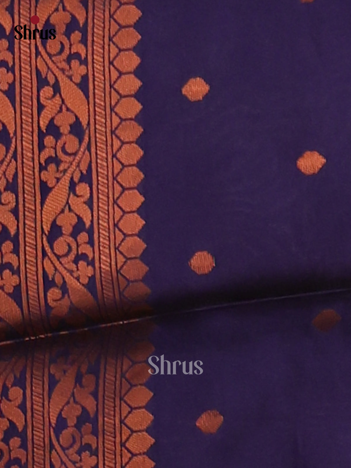 Grey & Blue - Semi Softsilk Saree - Shop on Shrus.com