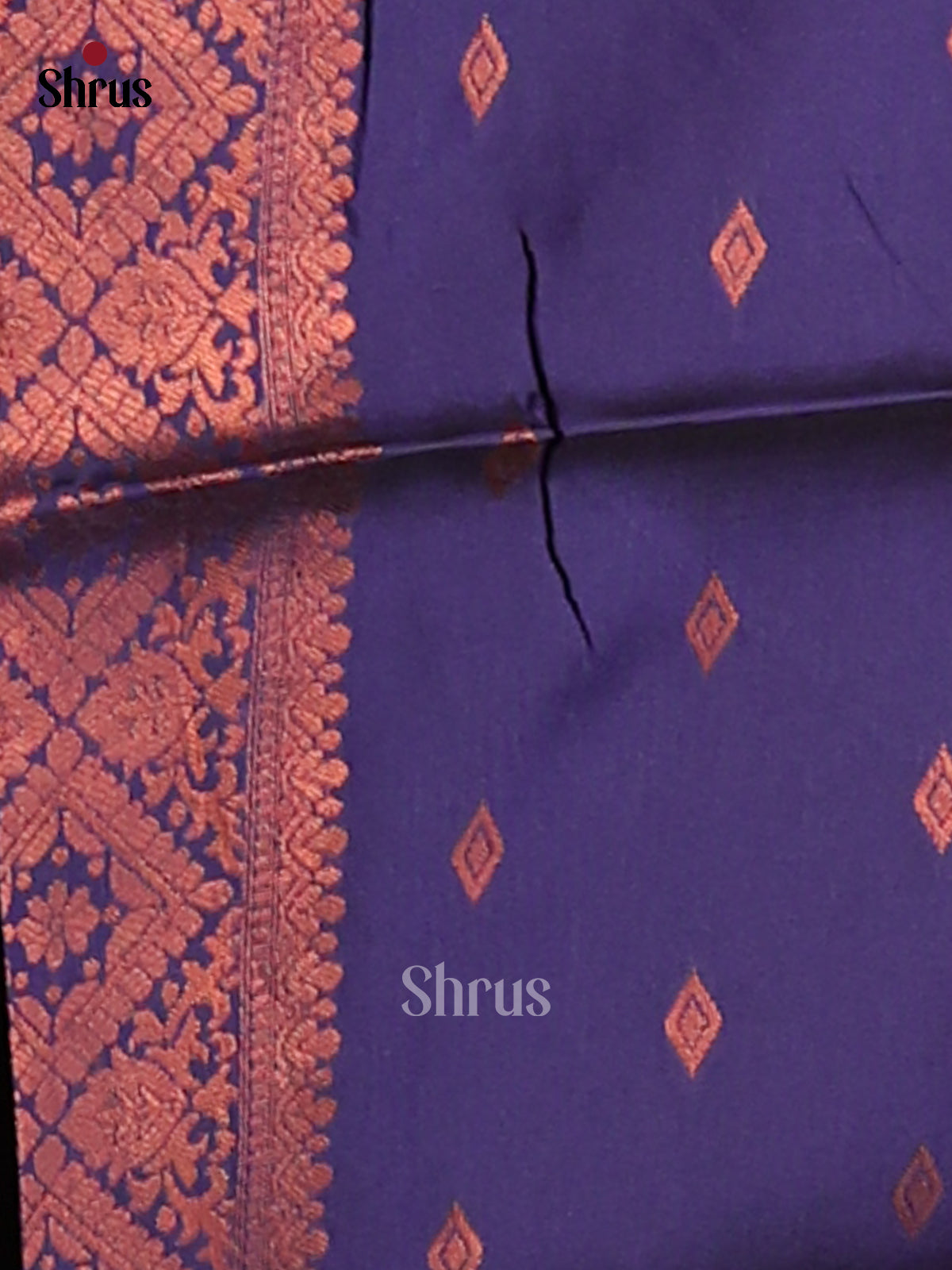 Pink & Blue - Semi Softsilk Saree - Shop on Shrus.com