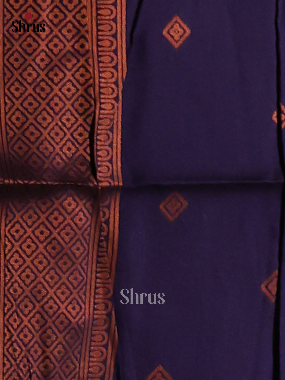 Pastel Blue & Blue - Semi Softsilk Saree - Shop on Shrus.com