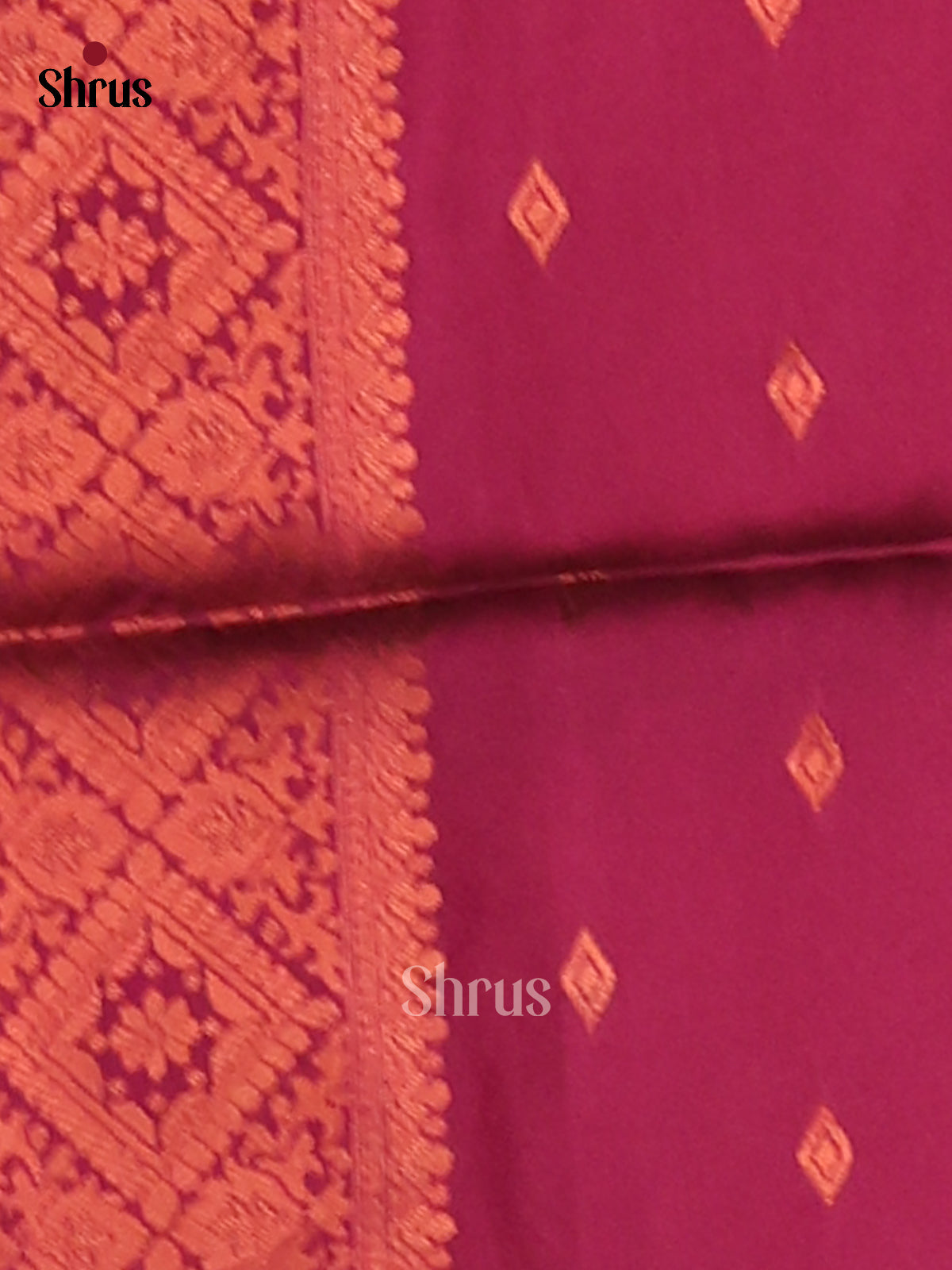 Mustardy Green & Maroon - Semi Softsilk Saree - Shop on Shrus.com