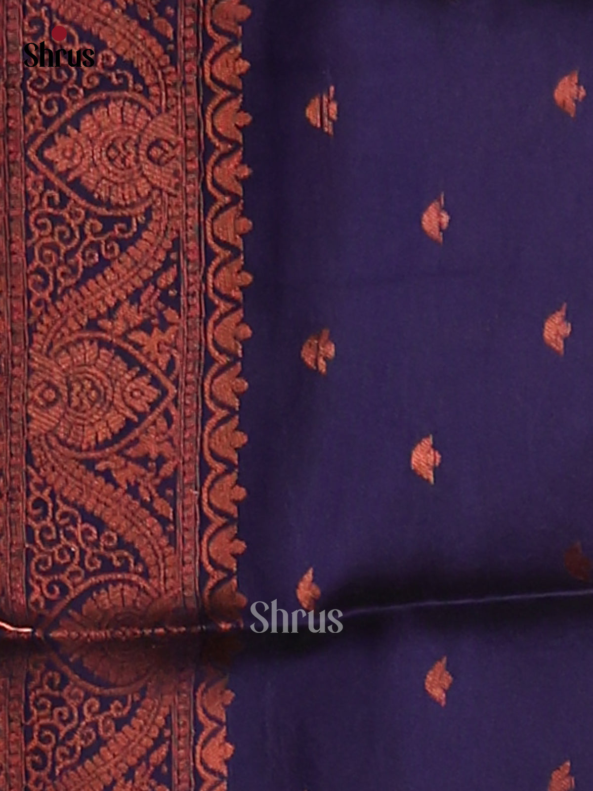 Mustardy Green & Blue - Semi Softsilk Saree - Shop on Shrus.com