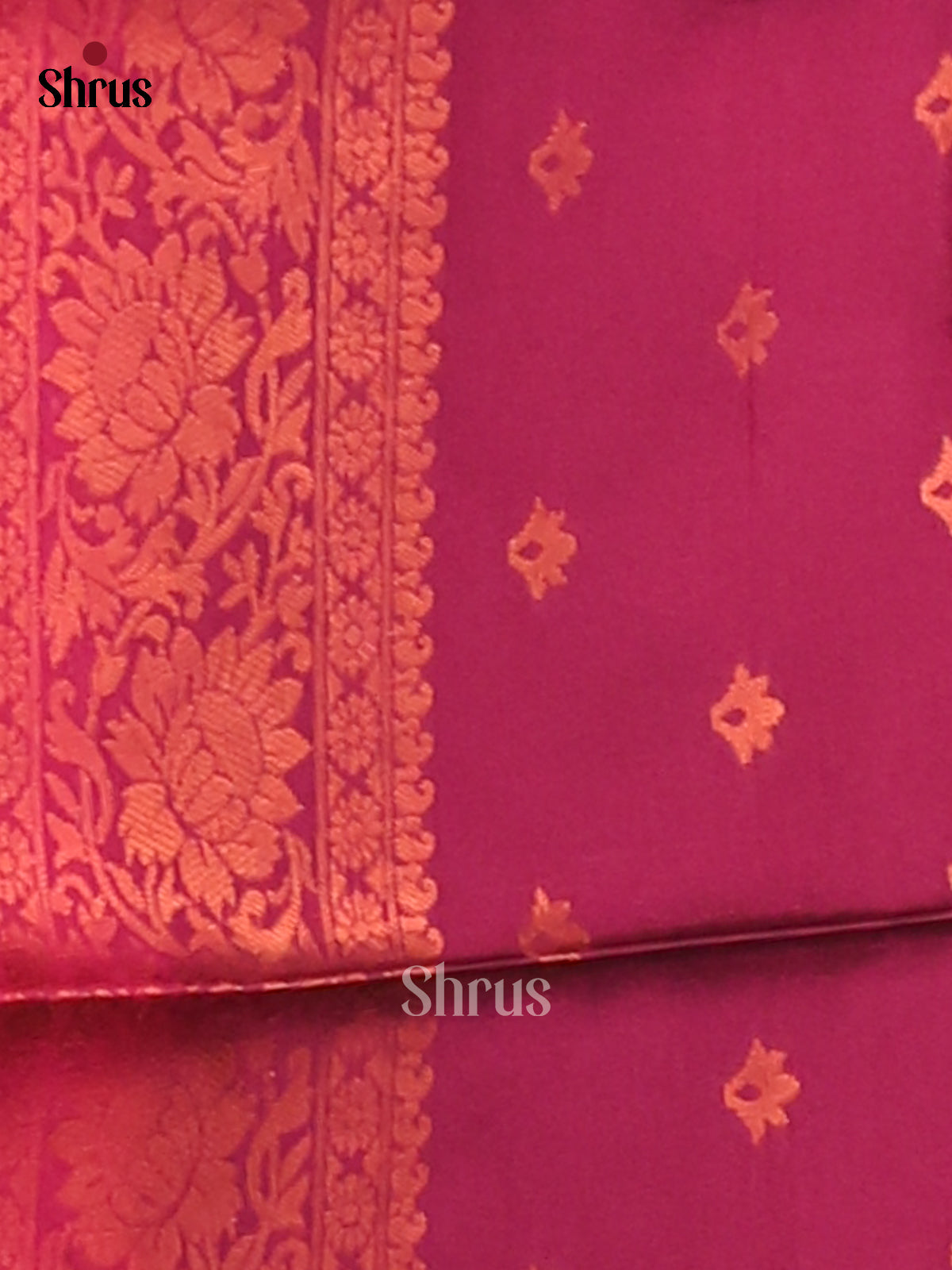 Mustardy Green & Maroon - Semi Softsilk Saree - Shop on Shrus.com