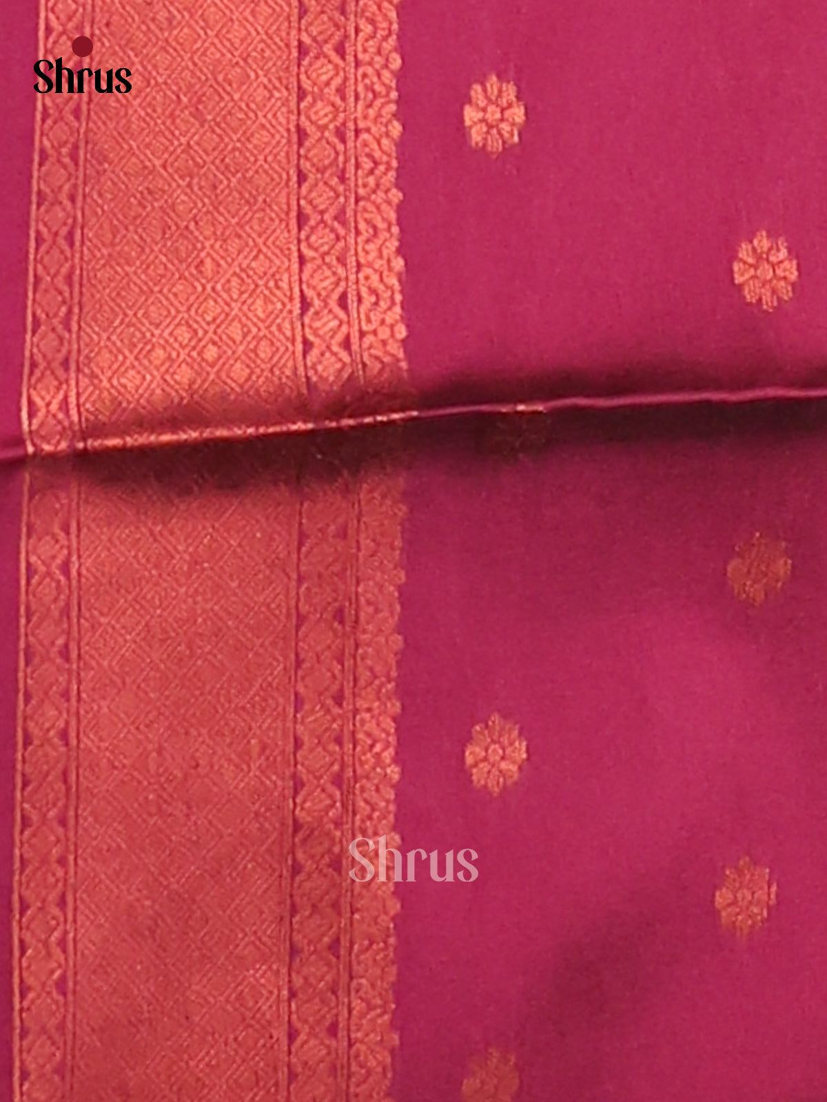 Mustardy Green & Maroon - Semi Softsilk Saree - Shop on Shrus.com