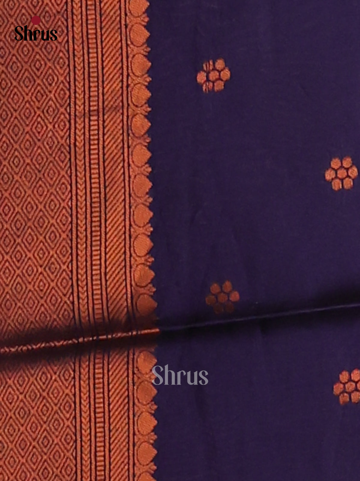 Grey & Blue- Semi Softsilk Saree - Shop on Shrus.com