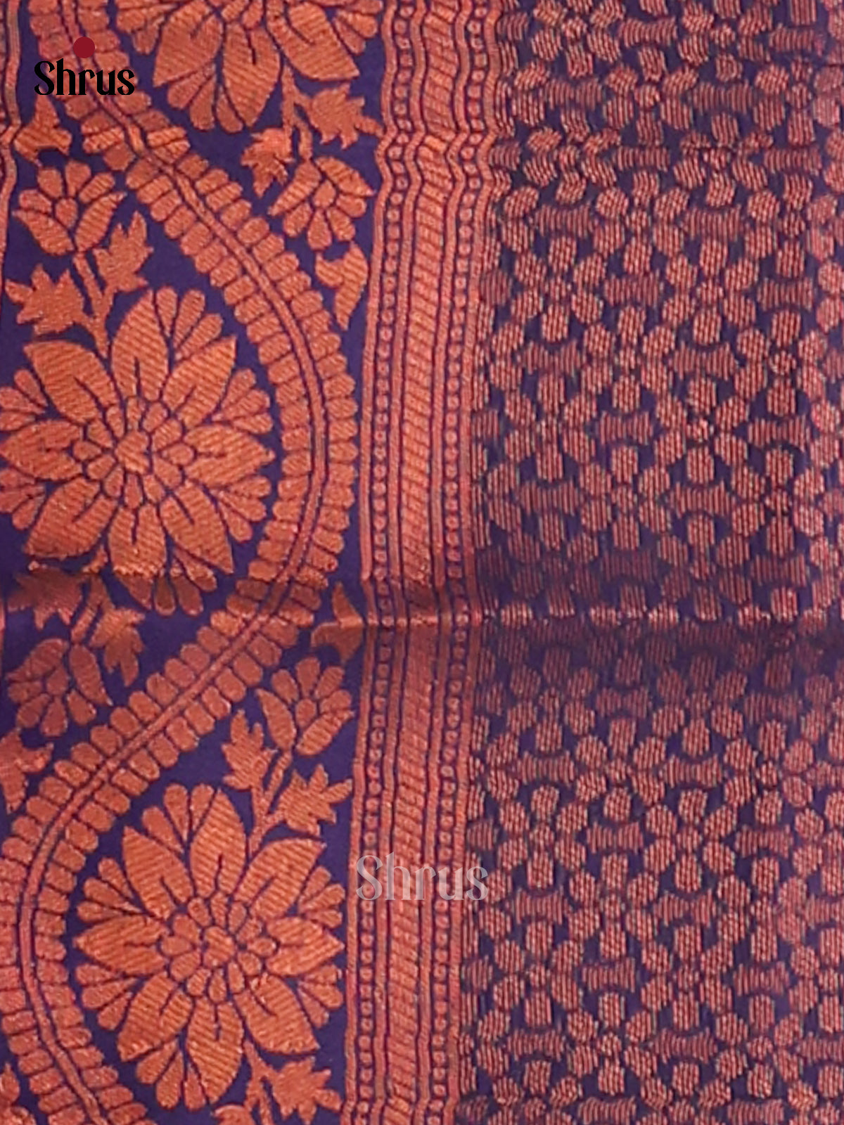 Pink & Blue - Semi Softsilk Saree - Shop on Shrus.com