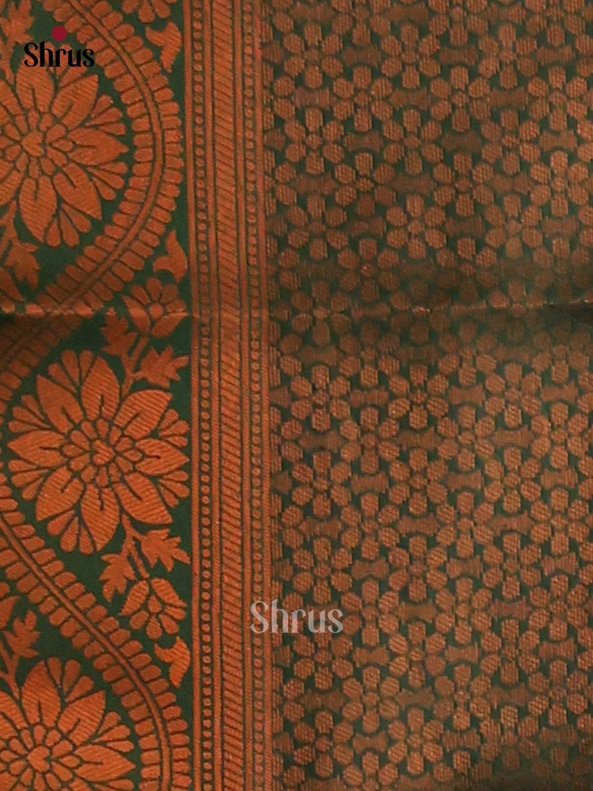 Mustardy Green & Green - Semi Softsilk Saree - Shop on Shrus.com